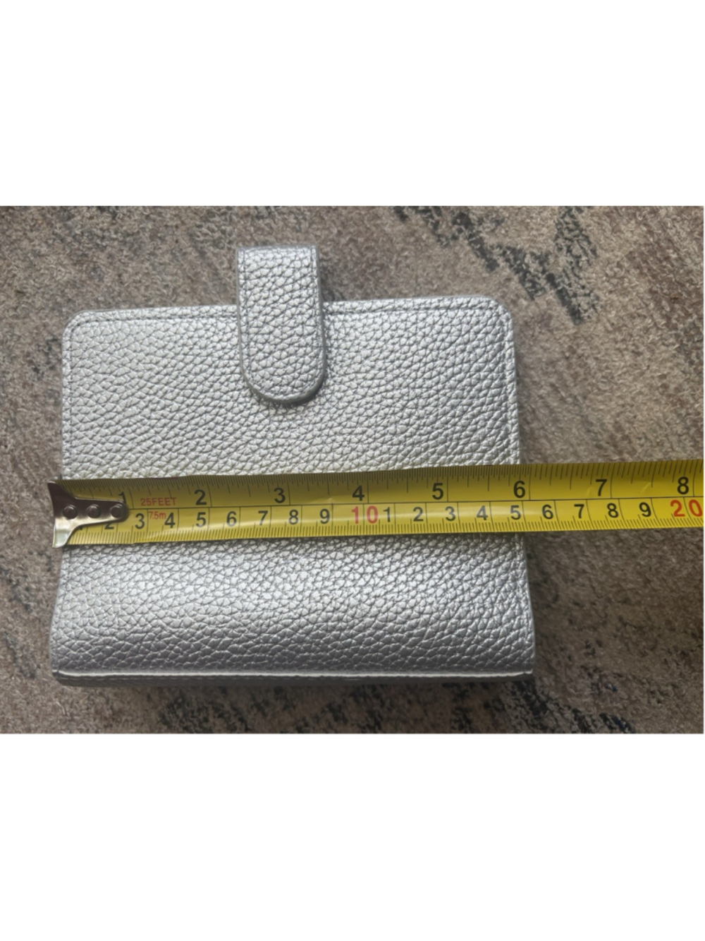 Print Pression 5x6” Silver Pebbled Travelers Notebook 1.5” Rings Cover with Snap - Picture 3 of 8